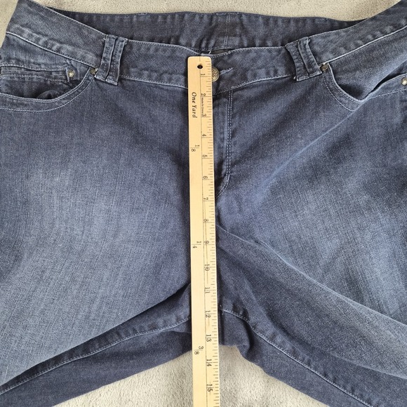 Lane Bryant Jeans Womens 22 Average Blue Denim Dark Wash Straight Stretchy - Picture 4 of 12